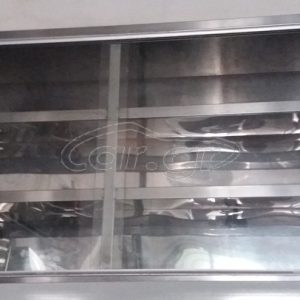 Ποτηριερα - Πιατοθήκη με πάτο και δύο ράφια . Διαστάσεις 230χ50χ70.