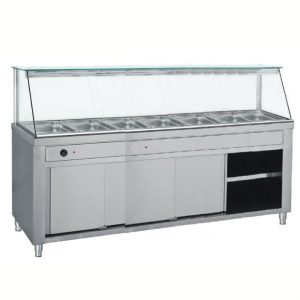 Μπαιν Μαρί για 7xGN 1/1 επιδαπέδιο με βιτρίνα