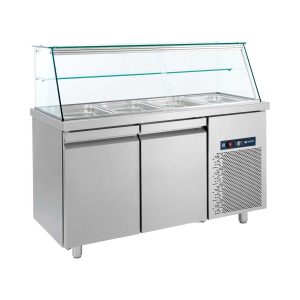 Ψυγείο σαλατών 185εκ με βιτρίνα για 5xGN 1/1 & 3 πόρτες