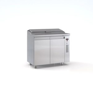 Ψυγείο saladette 2 πόρτες χωρίς μηχανή για 5 GN 1/4 105χ70χ126 εκ