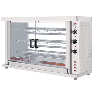 Κοτοπουλιέρα ηλεκτρική επιτραπέζια με 3 σούβλες, χωρητικότητα 12-15 κοτόπουλα