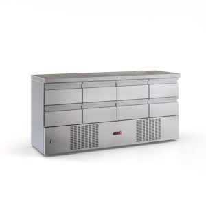 Ψυγείο πάγκος συντήρηση με 8 Συρτάρια μοτέρ κάτω 180X60X87.εκ