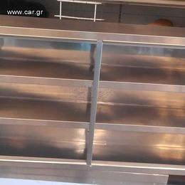 Ποτηριερα - πιατοθήκη από ανοξείδωτο διαστάσεις 200x30x70.